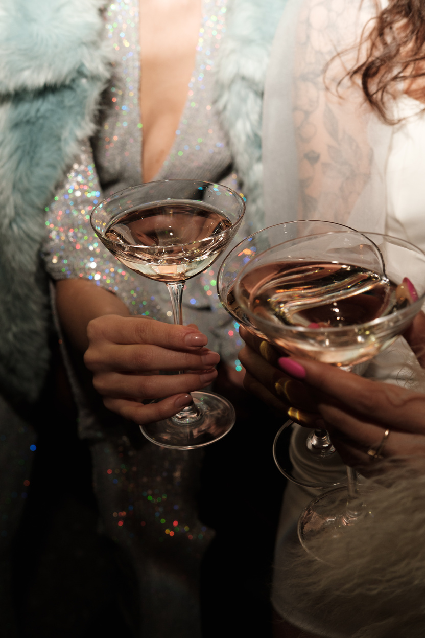 Women Clinking Glasses at a Party